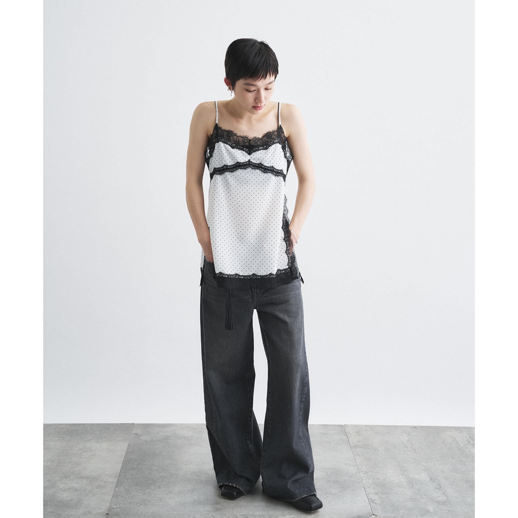 CODE A「dot lingerie lace cami」|キャミソール|