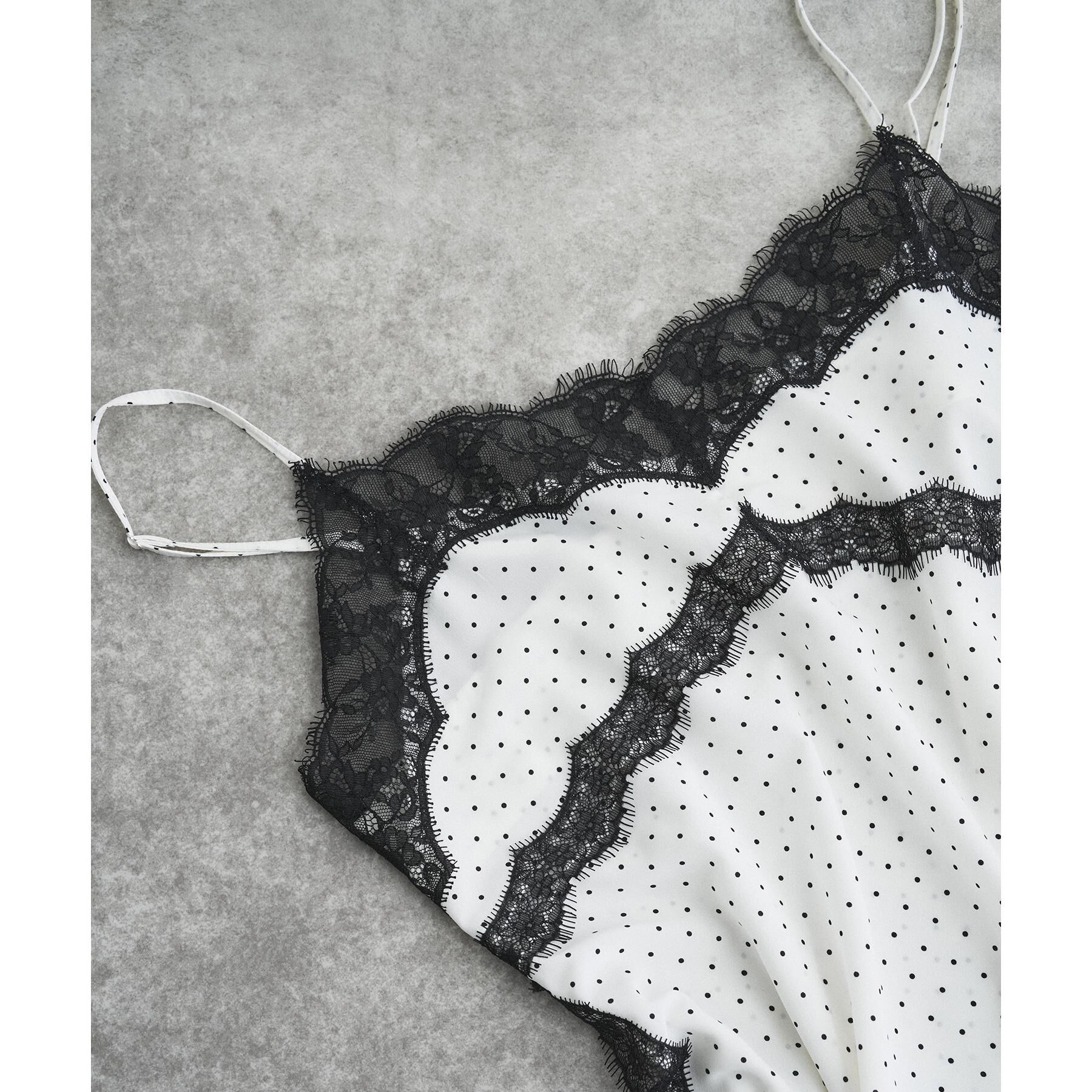 CODE A「dot lingerie lace cami」|キャミソール|