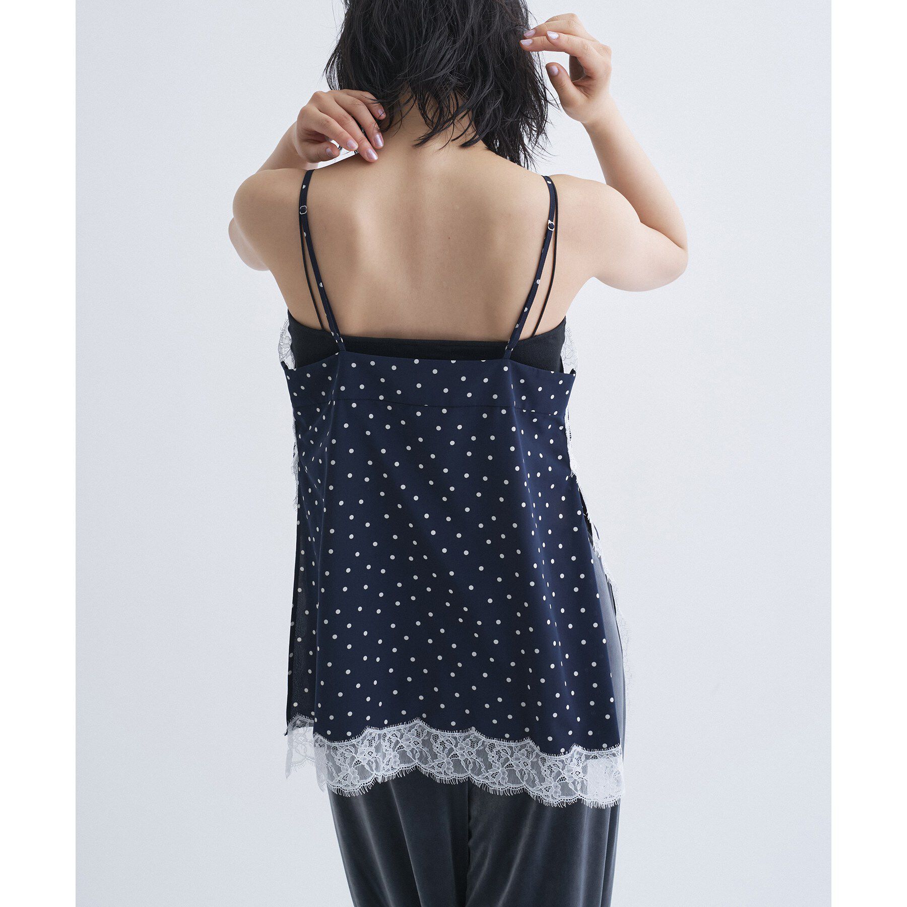 CODE A「dot lingerie lace cami」|キャミソール|