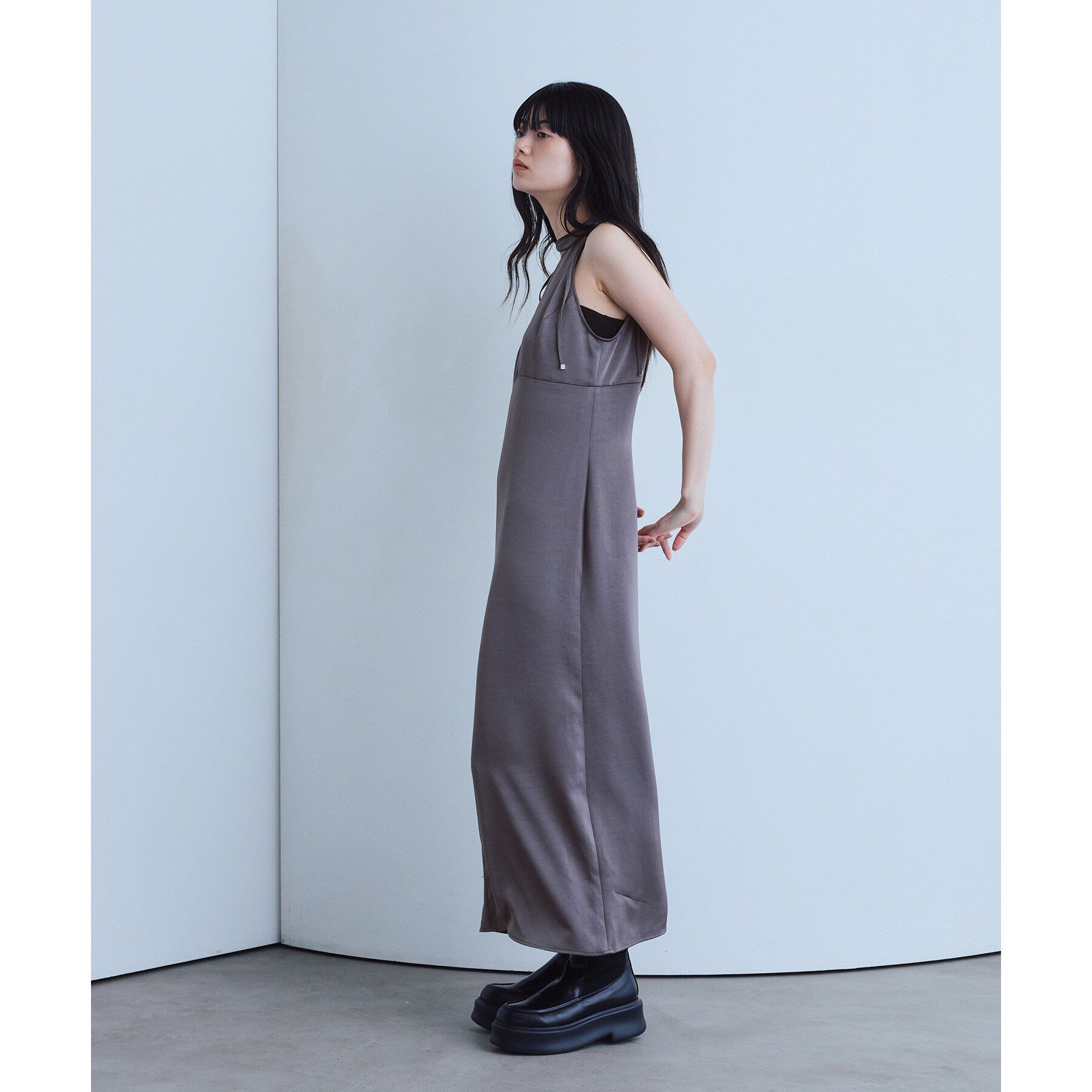 CODE A「ribbon satin dress」|ワンピース|