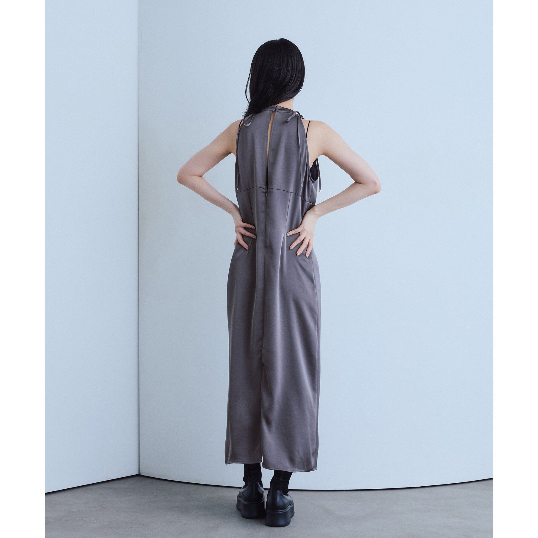 CODE A「ribbon satin dress」|ワンピース|