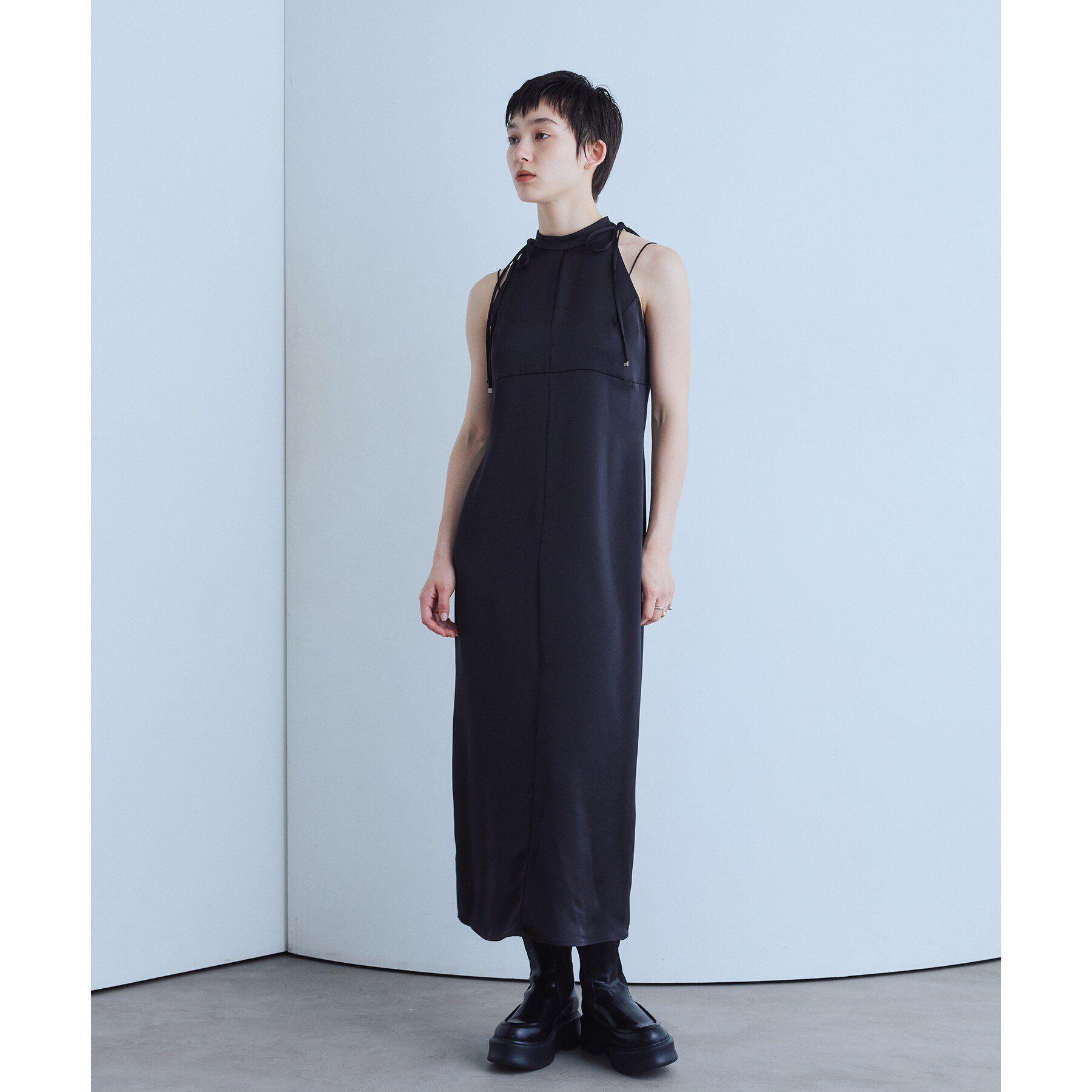 CODE A「ribbon satin dress」|ワンピース|