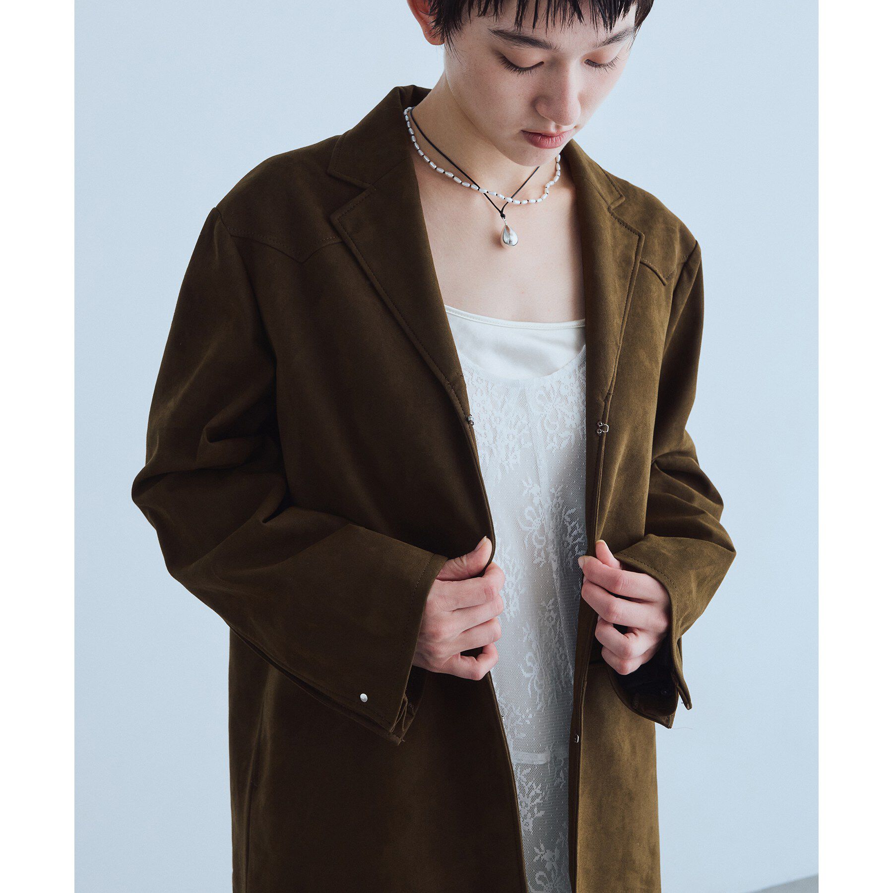 CODE A「soft suede－like jacket」|テーラードジャケット|