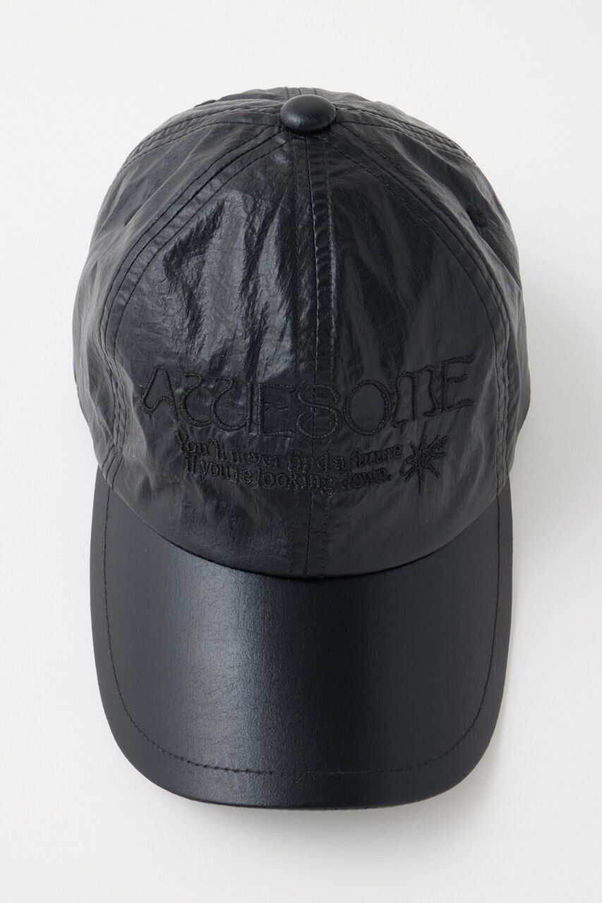 MOUSSY「EMBROIDERY キャップ」|その他|BLK