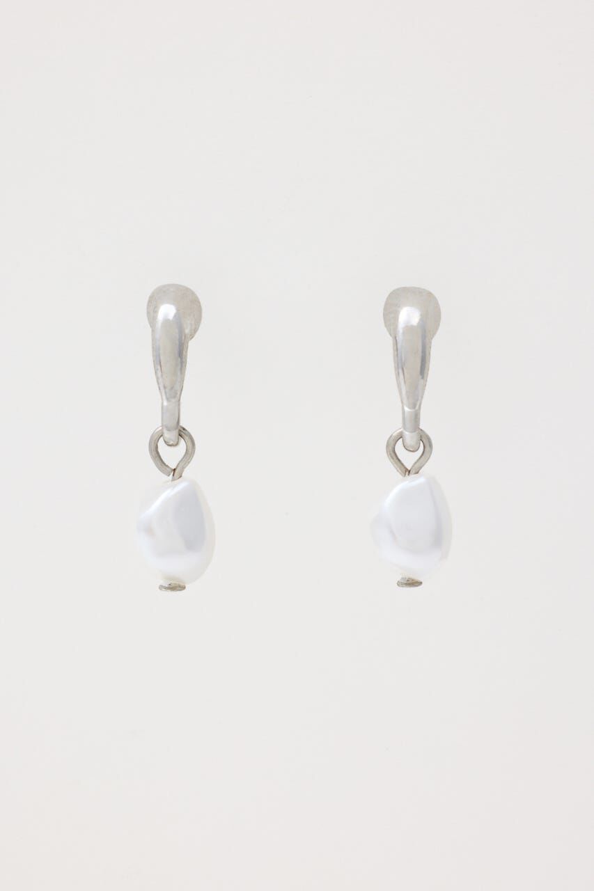 MOUSSY「F/PEARL DROP HOOP イヤリング」|ピアス|