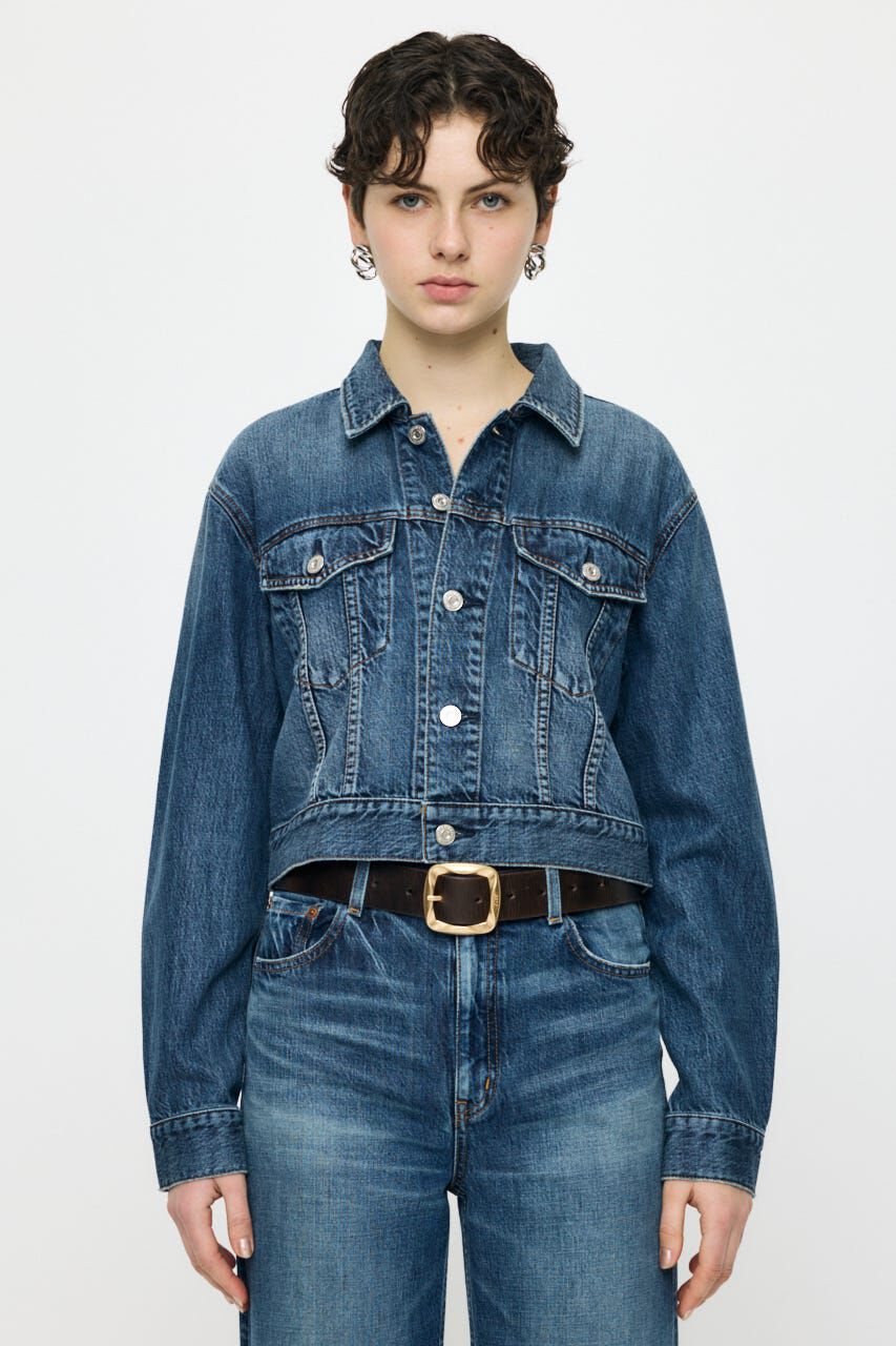 MOUSSY「TENCEL(TM) DENIM SHORT ジャケット」|デニムジャケット|BLU