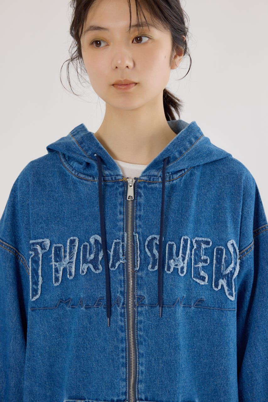 RODEO CROWNS「(THRASHER) デニムフードブルゾン」|ブルゾン・スタジャン|