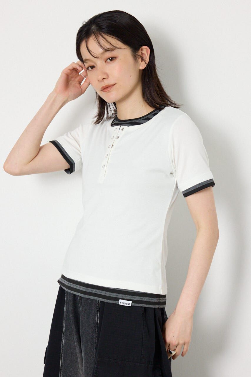 RODEO CROWNS「フェイクレイヤードヘンリーTシャツ」|Tシャツ・カットソー|