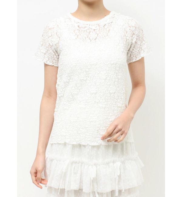 merry jenny「ribbon lace tee」|Tシャツ・カットソー|