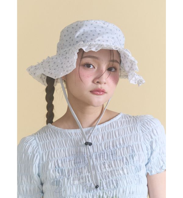merry jenny「frill nylon hat」|ハット|オフホワイト