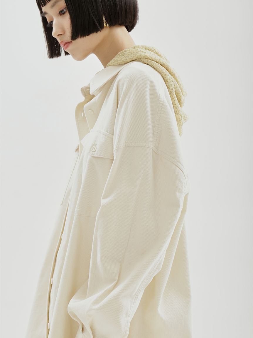 emmi atelier「コーデュロイオーバーシャツ」|シャツ・ブラウス|