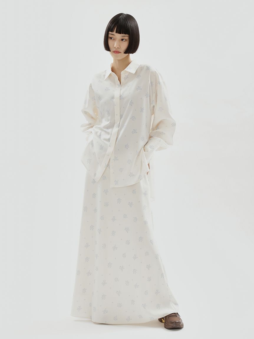 emmi atelier「フラワープリントシャツ&times;スカーフセット【セットアップ対応】」|シャツ・ブラウス|
