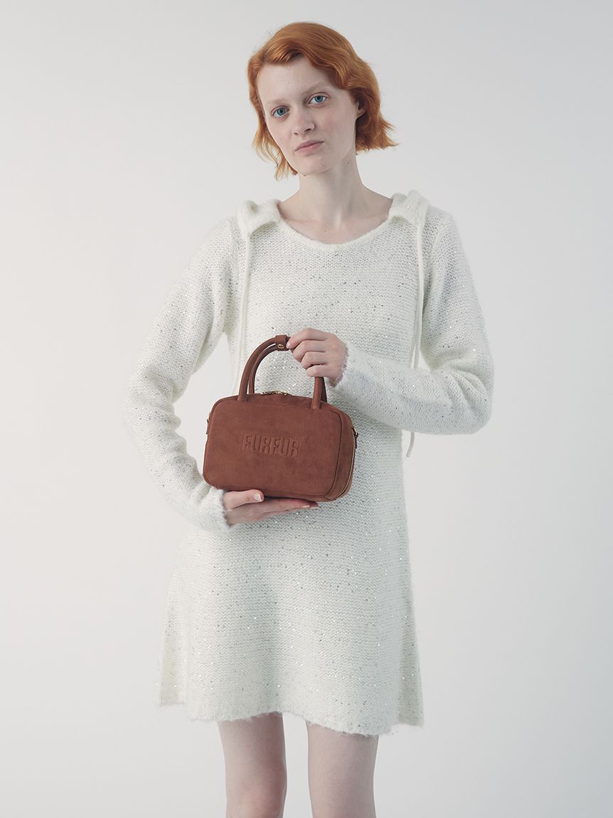 FURFUR「スパンコールニットフードワンピース」|ワンピース|