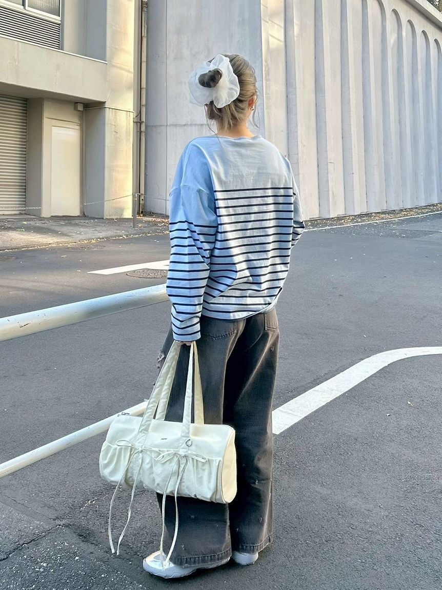 FURFUR「【WEB限定カラー】リボンドラムバッグ」|ショルダー・メッセンジャー|