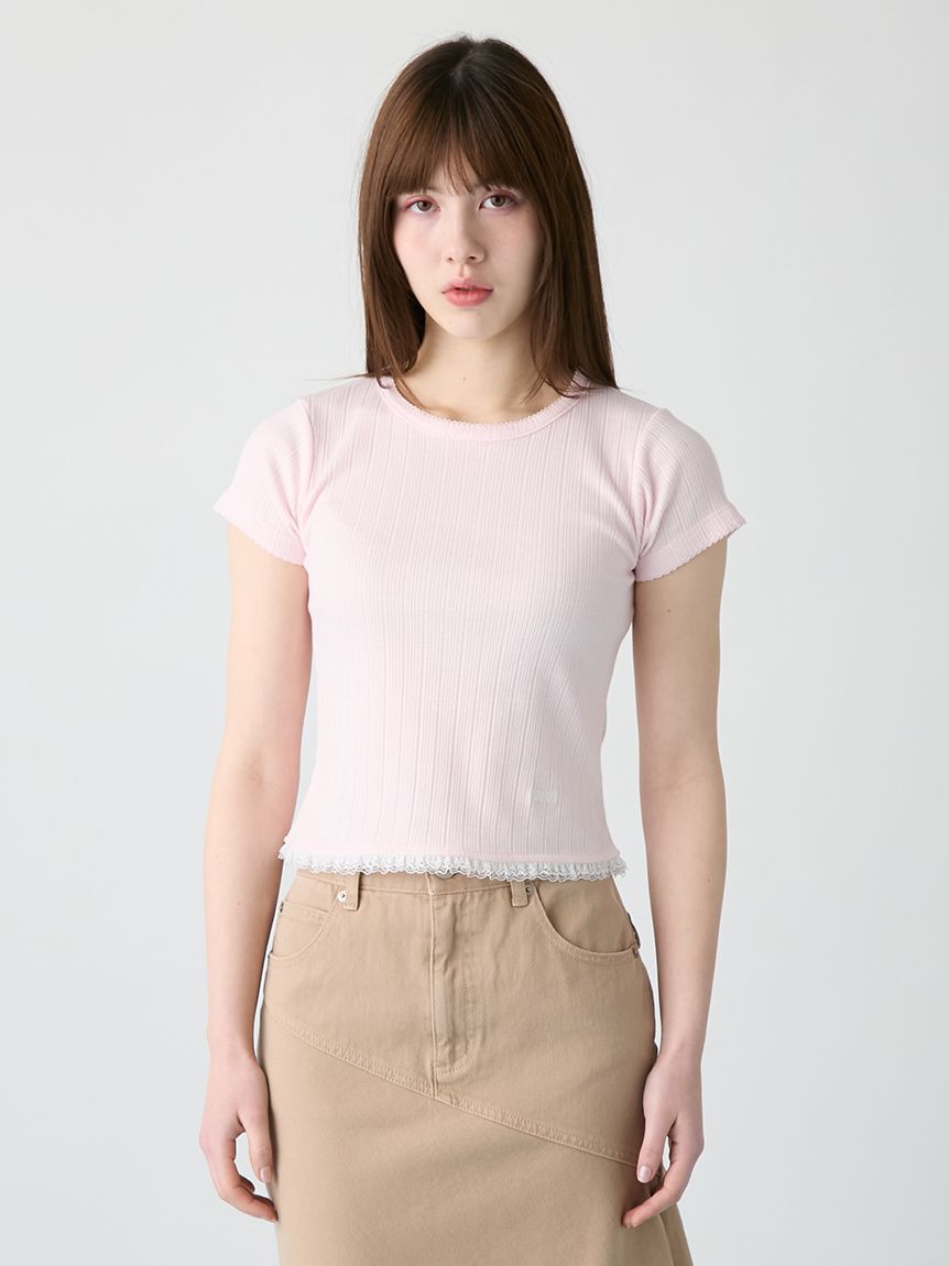 FURFUR「フリルヘムコンパクトTシャツ」|Tシャツ・カットソー|PNK