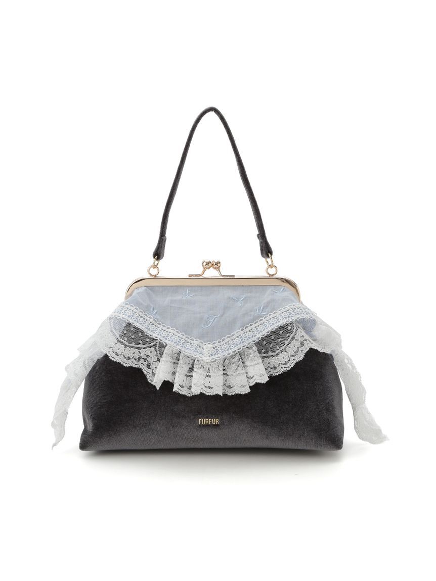 FURFUR「【WEB限定カラー】レーストリムがま口バッグ」|ショルダー・メッセンジャー|