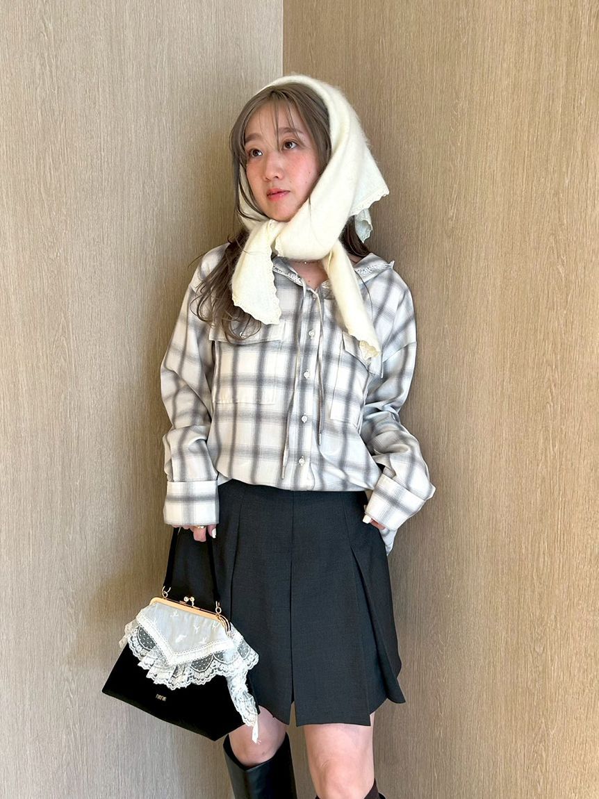 FURFUR「【WEB限定カラー】レーストリムがま口バッグ」|ショルダー・メッセンジャー|