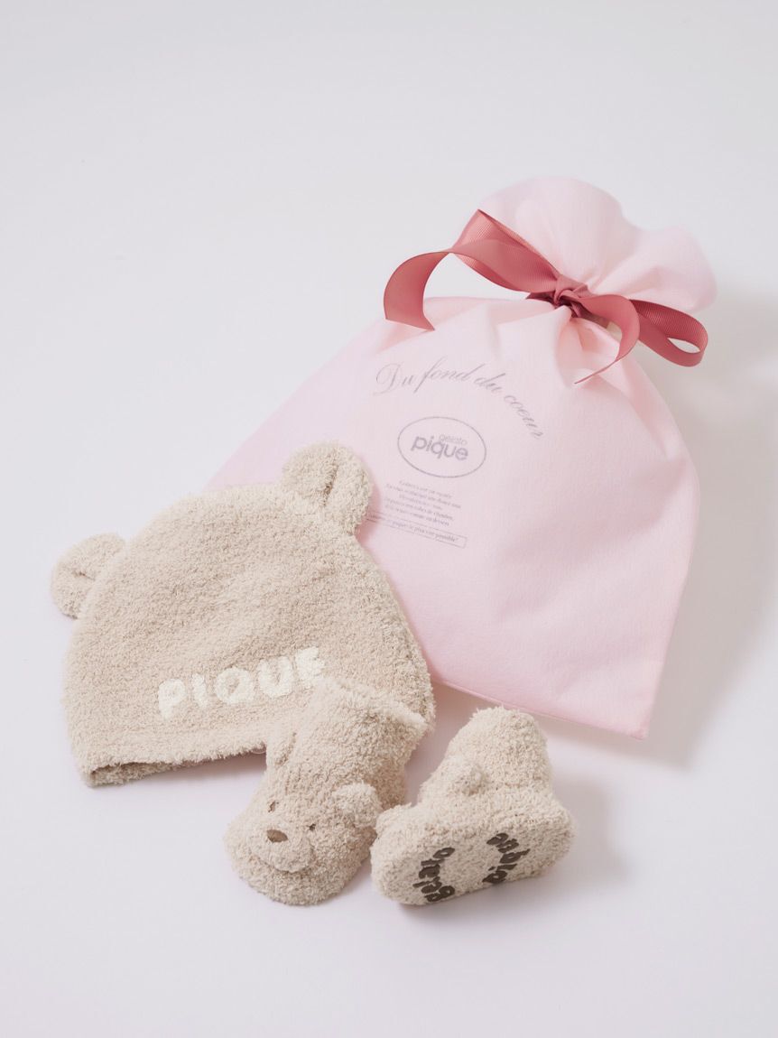 GELATO PIQUE KIDS & BABY「【ラッピング済み】【BABY】パウダーベアキャップ＆ソックスSET」|その他ベビー用品|