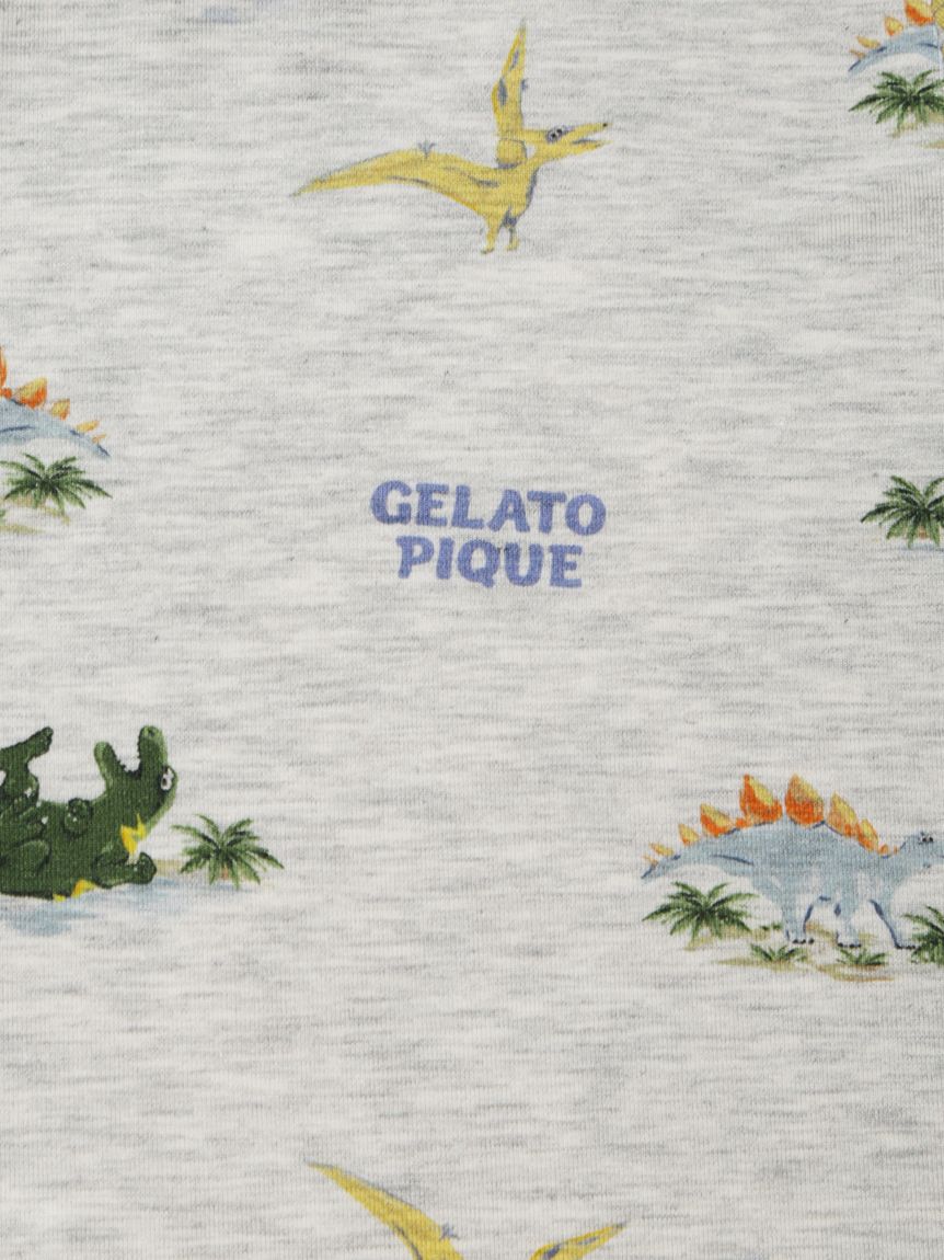 GELATO PIQUE KIDS & BABY「【BABY】【接触冷感】スリーピングダイナソー柄ロンパース」|ロンパース|