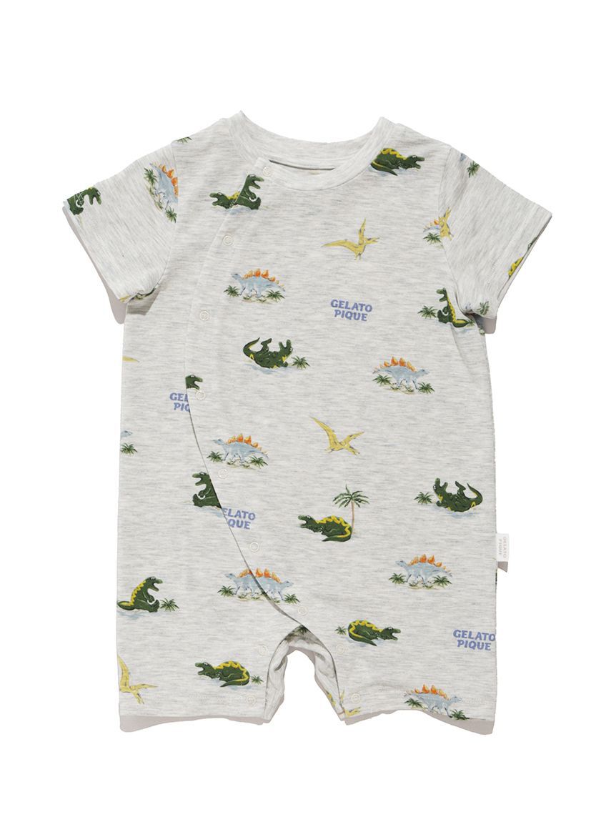 GELATO PIQUE KIDS & BABY「【BABY】【接触冷感】スリーピングダイナソー柄ロンパース」|ロンパース|