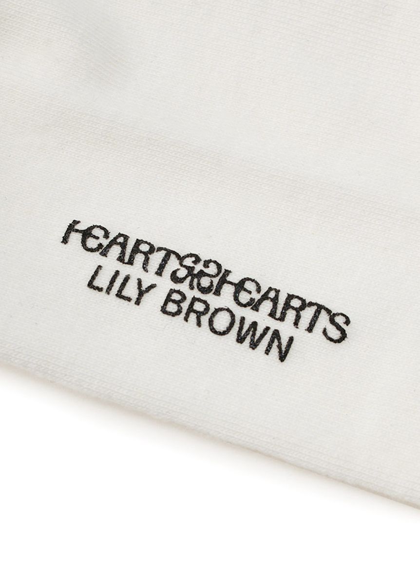 LILY BROWN「【LILY BROWN&times;Hearts2Hearts】リボンロゴハイソックス」|ソックス|