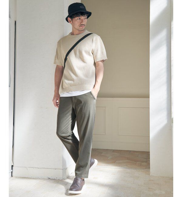 ikka「【雑誌MonoMax5月号掲載】GOKU楽パンツ EASY STRETCH 冷感アンクル「小泉孝太郎さん着用モデル」」|スラックス|