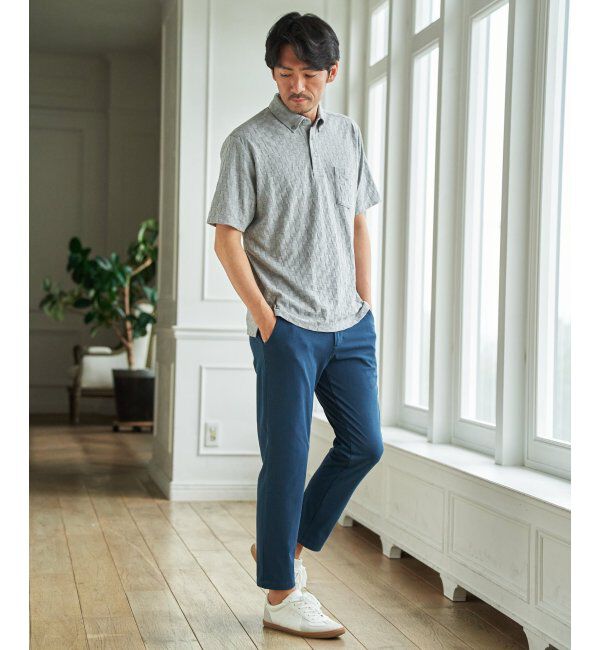 ikka「【雑誌MonoMax5月号掲載】GOKU楽パンツ EASY STRETCH 冷感アンクル「小泉孝太郎さん着用モデル」」|スラックス|