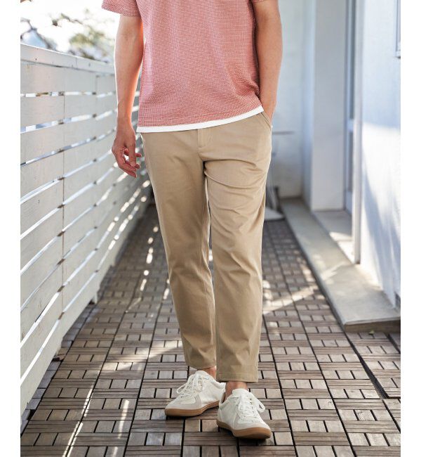 ikka「【雑誌MonoMax5月号掲載】GOKU楽パンツ EASY STRETCH 冷感アンクル「小泉孝太郎さん着用モデル」」|スラックス|