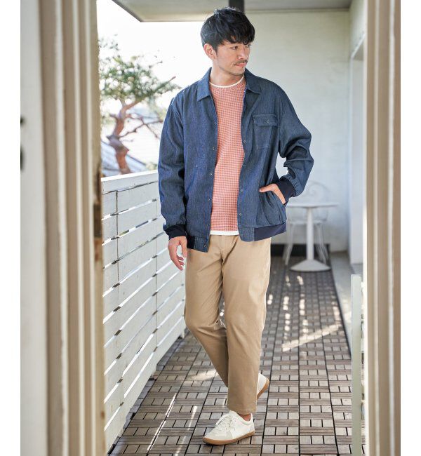 ikka「【雑誌MonoMax5月号掲載】GOKU楽パンツ EASY STRETCH 冷感アンクル「小泉孝太郎さん着用モデル」」|スラックス|