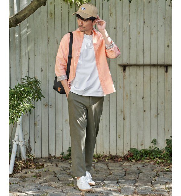 ikka「【雑誌MonoMax5月号掲載】GOKU楽パンツ EASY STRETCH 冷感アンクル「小泉孝太郎さん着用モデル」」|スラックス|