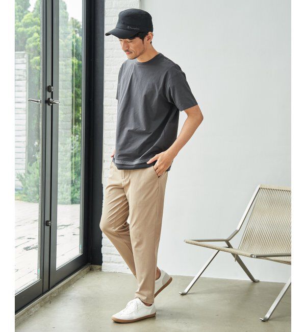 ikka「【雑誌MonoMax5月号掲載】GOKU楽パンツ EASY STRETCH 冷感アンクル「小泉孝太郎さん着用モデル」」|スラックス|