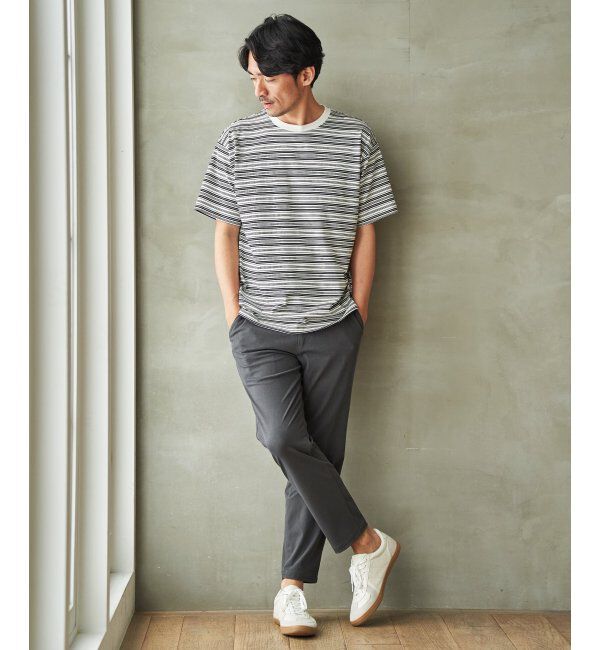 ikka「【雑誌MonoMax5月号掲載】GOKU楽パンツ EASY STRETCH 冷感アンクル「小泉孝太郎さん着用モデル」」|スラックス|