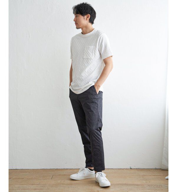 IKKA LOUNGE「リンクスジャカード市松Tシャツ」|Tシャツ・カットソー|