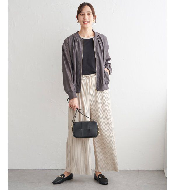 ikka「【雑誌InRed4月号掲載】カットプリーツワイドパンツ【親子コーデ】」|キュロット|