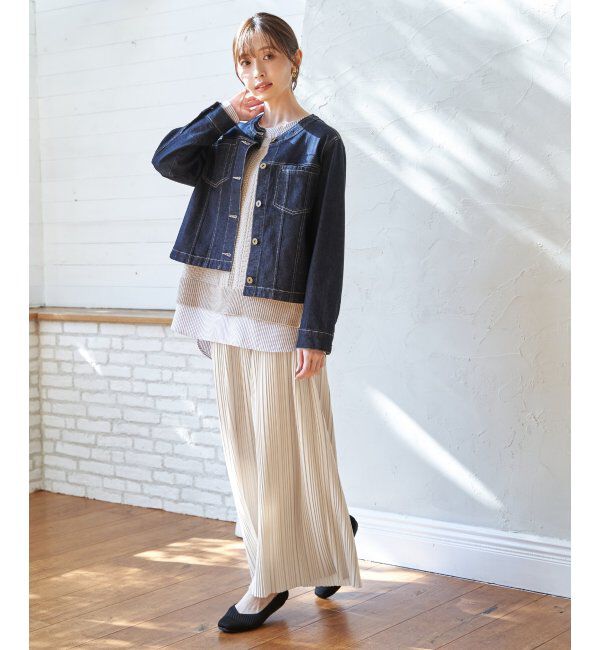 ikka「【雑誌InRed4月号掲載】カットプリーツワイドパンツ【親子コーデ】」|キュロット|