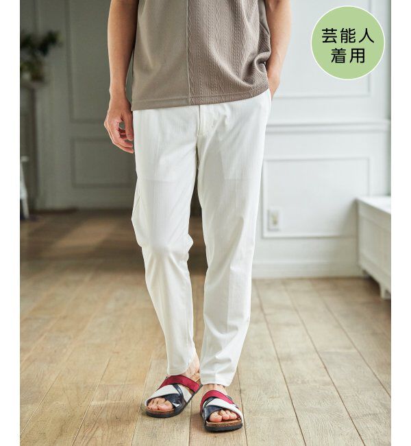 ikka「GOKU楽パンツ EASY STRETCH ピケ」|その他|オフホワイト