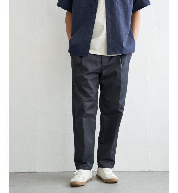 ikka「UNIVERSAL OVERALL ユニバーサルオーバーオール dailyタックテーパードパンツ」|その他|チャコール