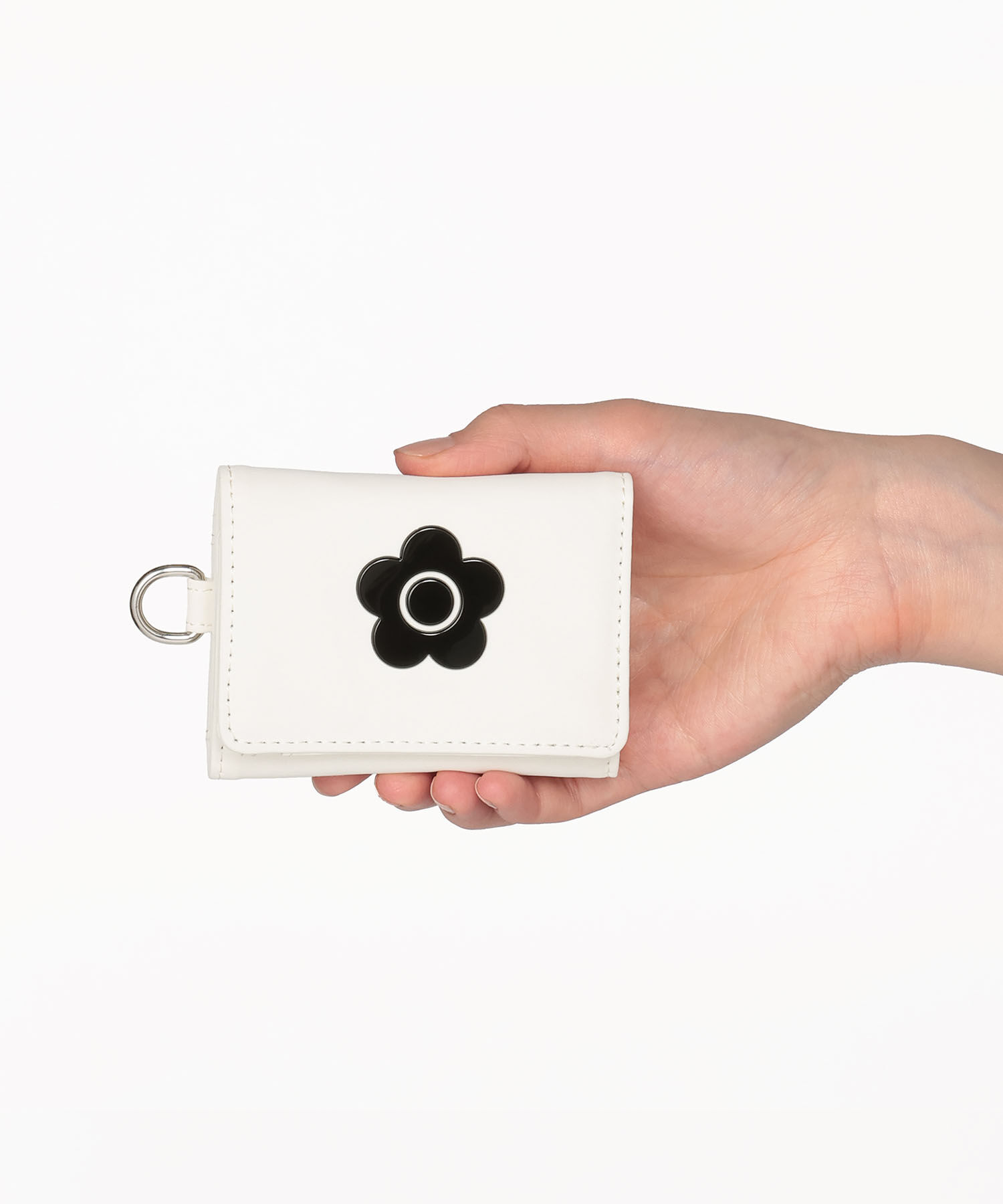 MARY QUANT「ECOポリエステル ミニミニウォレット」|財布|アイボリー