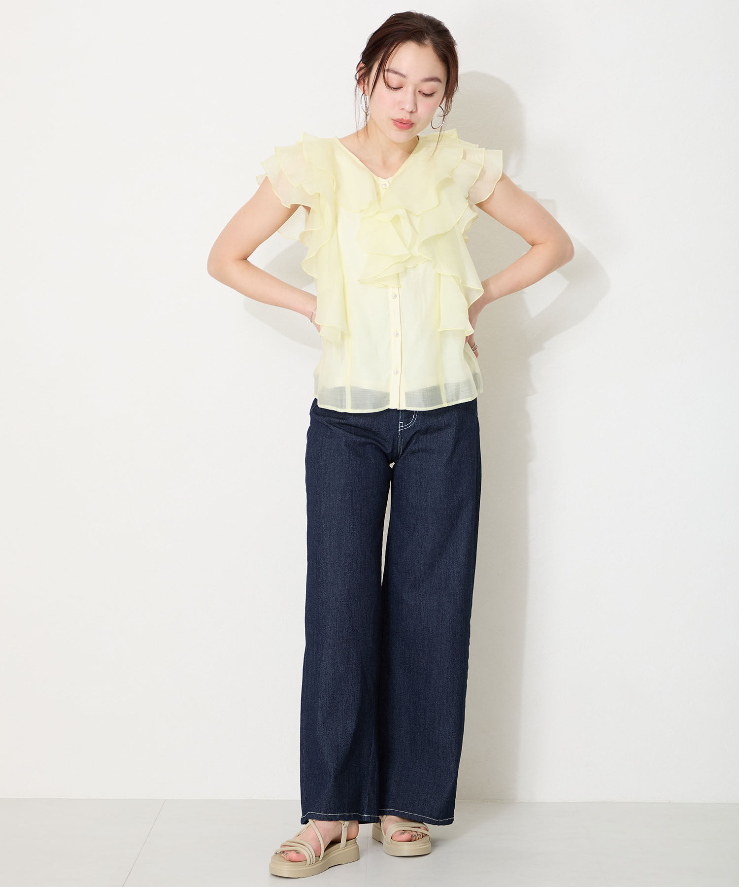 ORiental TRaffic「【 WEB限定 】チューブ ストラップ スポーツサンダル /55204 厚底 スポサン 人気 夏」|サンダル|