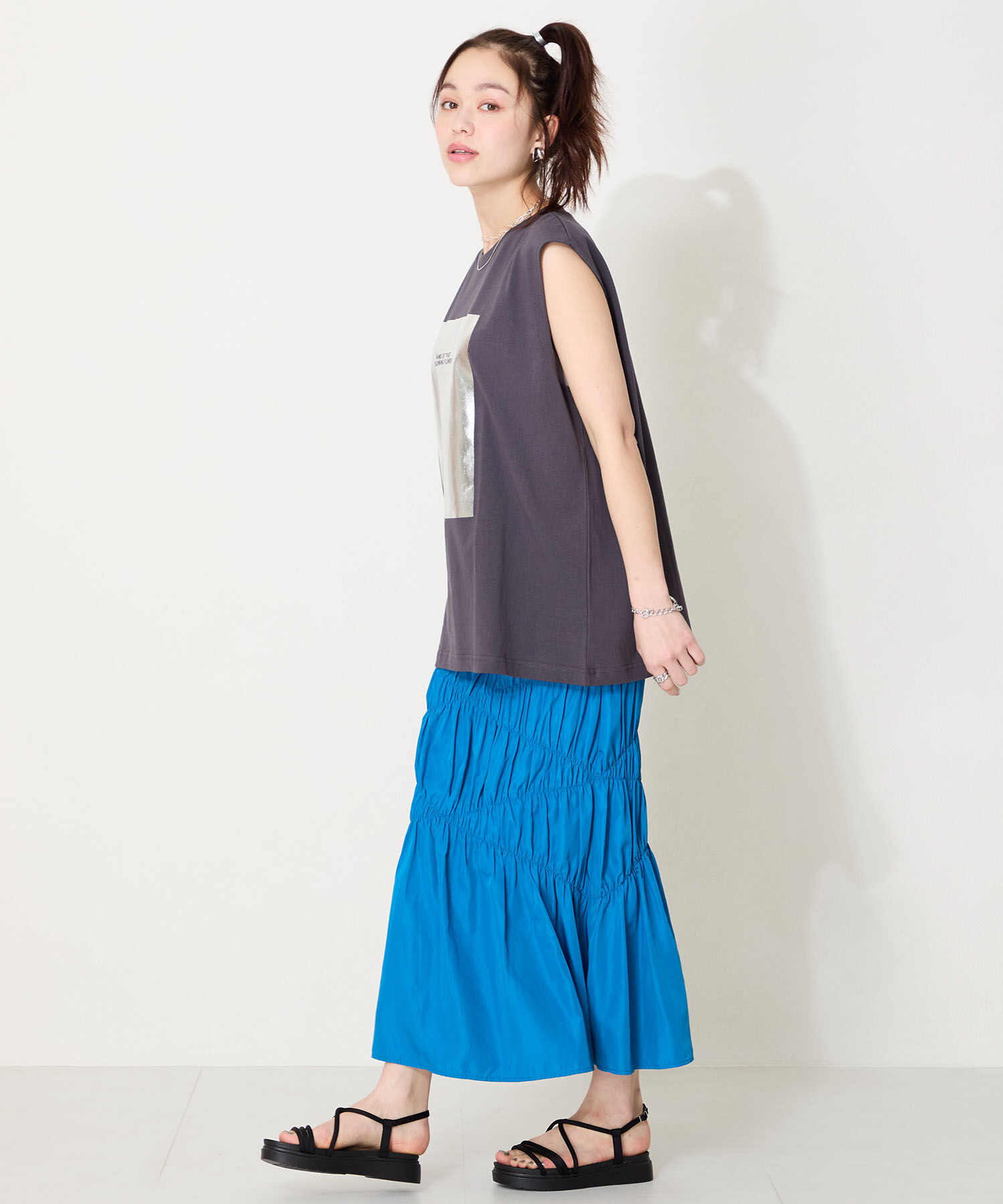 ORiental TRaffic「【 WEB限定 】チューブ ストラップ スポーツサンダル /55204 厚底 スポサン 人気 夏」|サンダル|