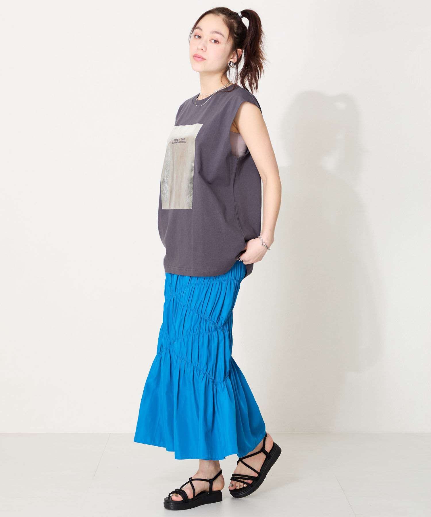 ORiental TRaffic「【 WEB限定 】チューブ ストラップ スポーツサンダル /55204 厚底 スポサン 人気 夏」|サンダル|