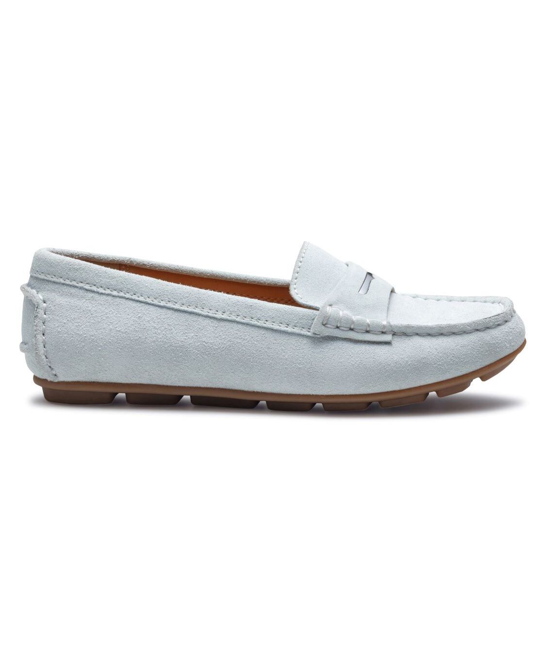 REGAL SHOES「REGAL プレートローファー（ドライビングシューズデザイン）　商品コード：F89RAG」|ローファー|ライトブルースエード