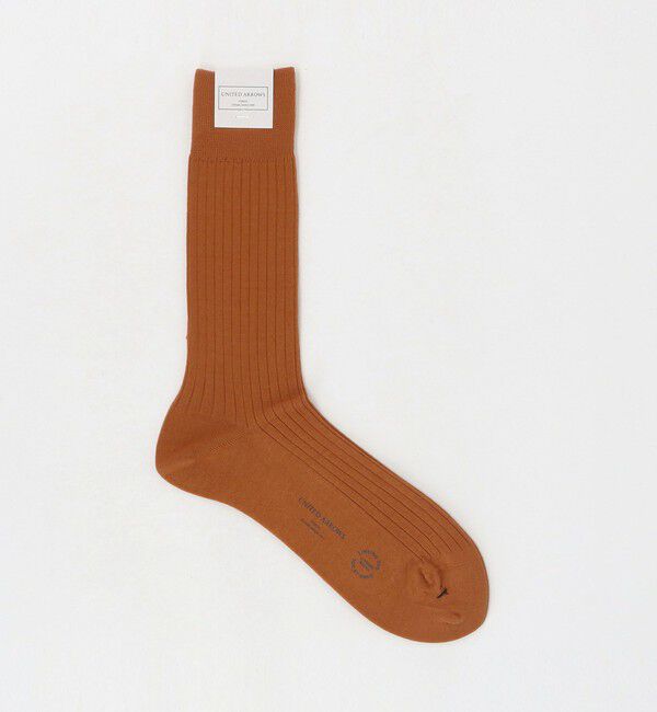 UNITED ARROWS「 カラー リブソックス」|ソックス|ORANGE