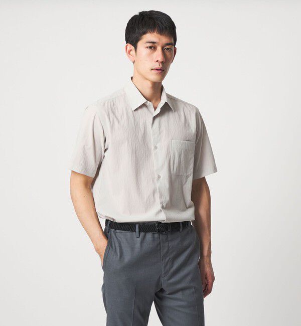 UNITED ARROWS「ショートスリーブ レギュラーカーラーシャツ UA COZY ヨコストレッチ 撥水」|シャツ・ブラウス|