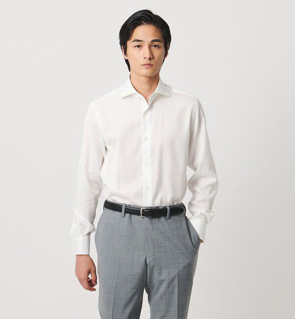 UNITED ARROWS「イージーケア AG パナマ ワイドスプレッドカラー シャツ 抗菌防臭 通気性」|シャツ・ブラウス|