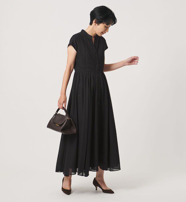 UNITED ARROWS「コットン キャップスリーブ ワンピース」|ワンピース|BLACK