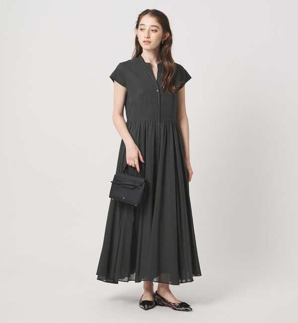 UNITED ARROWS「コットン キャップスリーブ ワンピース」|ワンピース|DK.GRAY