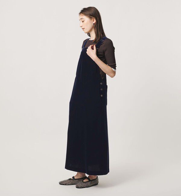 UNITED ARROWS「ベルベット サロペット スカート」|ジャンパースカート|