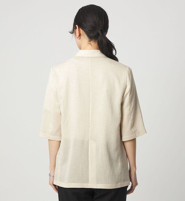 UNITED ARROWS green label relaxing「【結論シリーズ】シアーエアミドルスリーブジャケット マシンウォッシャブル 接触冷感 通気性」|テーラードジャケット|