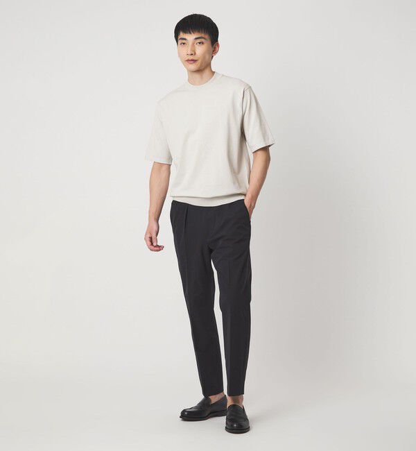 UNITED ARROWS green label relaxing「A+ プレーン 18G ビズ クルーネック 半袖ニット -ウォッシャブル-」|ニット・セーター|